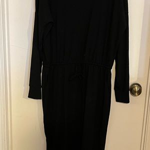 Simier Fariry long sleeve black short draw string dress